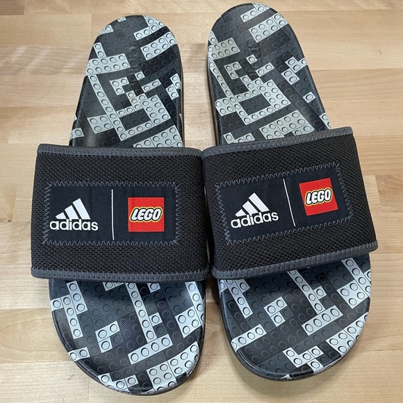 Adidas  Black and Gray Slides main image 8